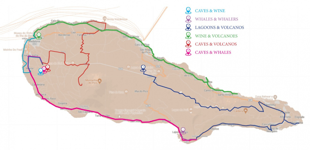Map to Explore Pico Island